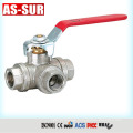 CW617N three-way brass water ball valves